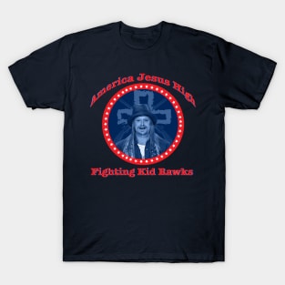 America Jesus High Fighting Kid Rawks! T-Shirt